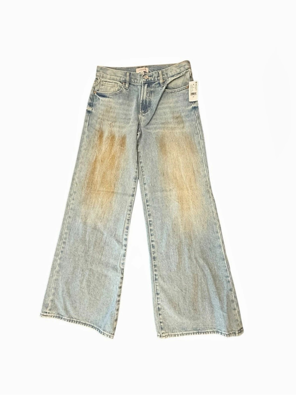 PacSun Womens High Rise Wide Leg Jeans Blue Denim Mud Wash Size 24 NEW Casual